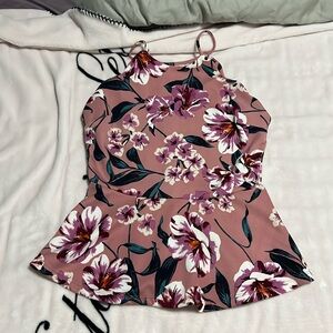 Monteau S women’s pink blouse with flowers